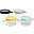 Set Of 4 High Quality Glass Containers for Food with Hermetic Cap - 150ml Yellow - 150ml Light Blue + 250ml Dark Blue + 250ml Light Mist Set Of 4 High Quality Glass Containers for Food with Hermetic Cap - 150ml Yellow - 150ml Light Blue + 250ml Dark Blue + 250ml Light Mist