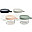Set Of 4 High Quality Glass Containers for Food with Hermetic Cap - 150ml Pink + 150m Eucalyptus + 250ml Light Mist + 250ml Dark Blue