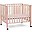 Cot with Wheels - 98 x 78 x 80 cm - Natural - Three Heights! Cot with Wheels - 98 x 78 x 80 cm - Natural - Three Heights!