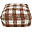 Vichy Pouf - White and Toffee - Natural Cotton - Little Chefs Collection Vichy Pouf - White and Toffee - Natural Cotton - Little Chefs Collection