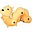 3-in-1 Rattle, Teether, Bath Toy - Caterpillar - Garden Animals - 100% Natural Rubber - GOLS Certified