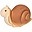 3-in-1 Rattle, Teether, Bath Toy - Snail - Garden Animals - 100% Natural Rubber - GOLS Certified