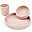 Silicone Dinner Set - Plate Bowl and Cup - Confetti - Powder