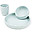 Silicone Dinner Set - Plate Bowl and Cup - Confetti - Blue