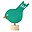 Decorative Figure for Birthday Ring Base - Pecking Bird - 5cm
