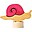 Decorative Figure for Birthday Ring Base - Pink Snail - 4cm Decorative Figure for Birthday Ring Base - Pink Snail - 4cm