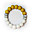 Teether Duo Cool - Oker and White Teether Duo Cool - Oker and White