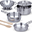 Pots & Pans Play Set - Stainless Steel - 8 Pieces