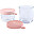 Set of 2 Graduated High Quality Glass Containers for Food with Hermetic Cap - 150ml Blush + 250ml Pink Set of 2 Graduated High Quality Glass Containers for Food with Hermetic Cap - 150ml Blush + 250ml Pink