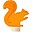 Decorative Figure for Birthday Ring Base - Squirrel - 6 cm