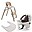 Giraffe Evolutionary Chair + Baby Set per Base Giraffe + Tray for Baby Set Giraffe- White - FSC Beech Wood and Sustainable Bio Plastic