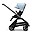 Bugaboo Dragonfly Complete - Seat Frame & Canopy - Graphite Midnight Black Skyline Blue - Ultra-compact from birth to 15kg
