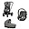 3 in 1 Priam4 Platinum Stroller - Seat Pack + Car Seat + Carry Cot - Rose Gold and Soho Grey