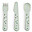 Foodie Cutlery Set - Happy Dots Green - 100% Food-Grade PP Foodie Cutlery Set - Happy Dots Green - 100% Food-Grade PP