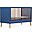 Cot with Rails - 145x75x95 cm - Blue - Convertible 0-6 years! Cot with Rails - 145x75x95 cm - Blue - Convertible 0-6 years!