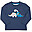 Long Sleeves T-Shirt - Dino Pals - Blue Navy - 100% Organic Cotton