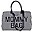 Mommy Bag Changing Bag 55 x 30 x 40 cm - Pied de Poule - Includes Changing Mat!