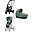 DUO Priam4 - Frame Stroller Chrome Black with Seat Pack and Carrycot Leaf Green DUO Priam4 - Frame Stroller Chrome Black with Seat Pack and Carrycot Leaf Green