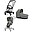 DUO Mios3 - Frame Stroller Matt Black with Seat Pack and Carrycot Mirage Grey DUO Mios3 - Frame Stroller Matt Black with Seat Pack and Carrycot Mirage Grey
