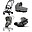 TRIO Mios3 - Frame Stroller Matt Black with Seat Pack, Carrycot and Car Seat Mirage Grey TRIO Mios3 - Frame Stroller Matt Black with Seat Pack, Carrycot and Car Seat Mirage Grey