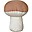 Cushion - Boletus - Brown/Natural - 100% Cotton - Mushrooms Collection - Diameter 25 x 30 cm Cushion - Boletus - Brown/Natural - 100% Cotton - Mushrooms Collection - Diameter 25 x 30 cm