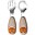 Cutlery Leopard Lenny - Sand - Silicone and Stainless Steel