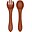 Spoon and Fork Set - Sienna - Silicone Spoon and Fork Set - Sienna - Silicone