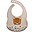 Bib Leopard Lenny - Sand - Silicone