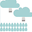Clouds Wall Hooks & Rain Drops Stickers - Light Blue Clouds Wall Hooks & Rain Drops Stickers - Light Blue