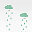 Clouds Wall Hook & Rain Drops Stickers - Mint