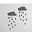 Clouds Wall Hooks & Rain Drops Stickers - Grey