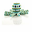 Big Friends - Large Octopus - Green - 28x16x14 cm