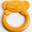 eKummy - Orange Ring Teether - Natural Bioplastic, 100% Biodegradable, Made in Italy