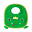 Dribble Bib, Flippy the Frog - 100% cotton