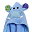 Baby Towel with Hood, Henry the Hippo - 100% cotton Baby Towel with Hood, Henry the Hippo - 100% cotton