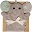 Bath Mitt, Ellie the Elephant - 100% cotton
