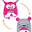 Reversable Fleece Winter Hat - Owl/Mouse - SPF 50+ Reversable Fleece Winter Hat - Owl/Mouse - SPF 50+