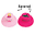 Reversible Summer Hat Anti-UV UPF 50+, Princess+Sweet Pea - 100% cotton