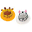 Reversible Summer Hat Anti-UV UPF 50+, Giraffe+Zebra - 100% cotton Reversible Summer Hat Anti-UV UPF 50+, Giraffe+Zebra - 100% cotton