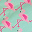 Portable 2 in 1 Storage Bag & Playmat in cotton - Flamingo
