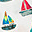 Swaddle Blanket 120 x 120 cm, Sailboats - 100% cotton muslin Swaddle Blanket 120 x 120 cm, Sailboats - 100% cotton muslin